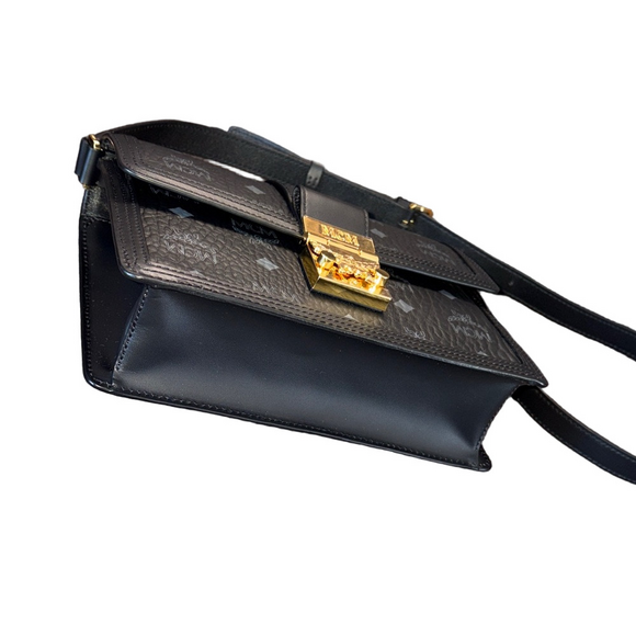 MCM Black Crossbody Bag with Gold Clasp - Picture 8 of 10